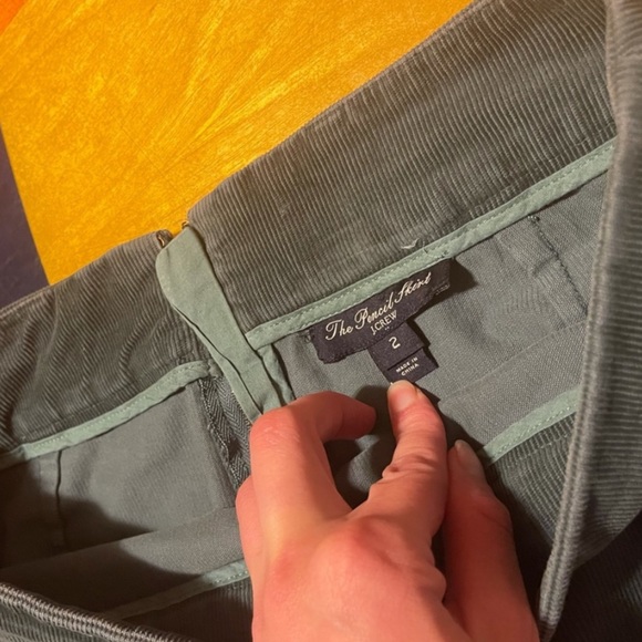 J Crew Teal Velvet Corduroy Pencil Jean Skirt Size 2 - Picture 11 of 13